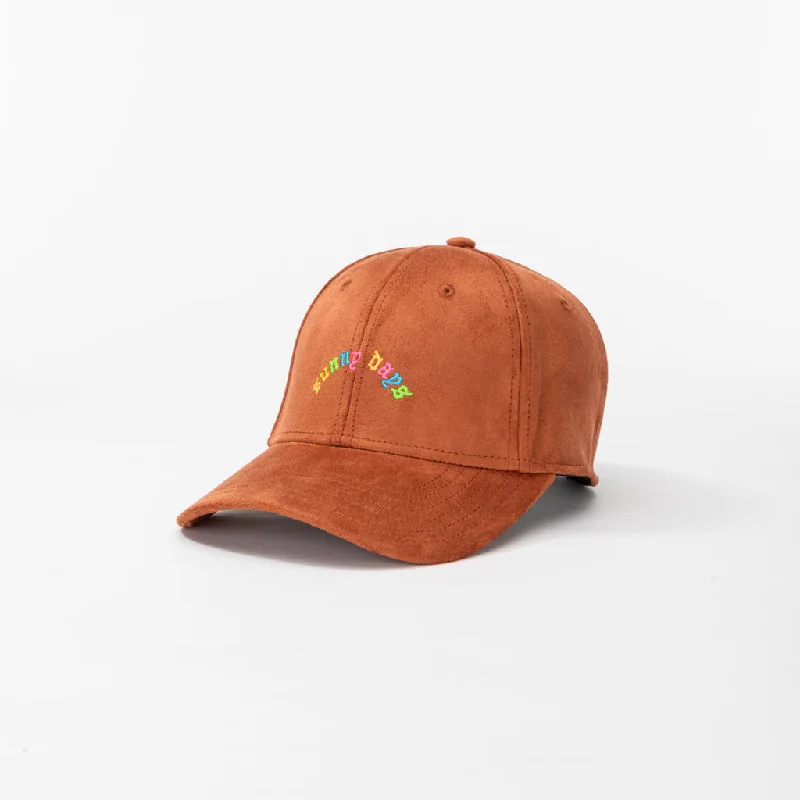 Adjustable cap with sturdy velcro closure -suede skies