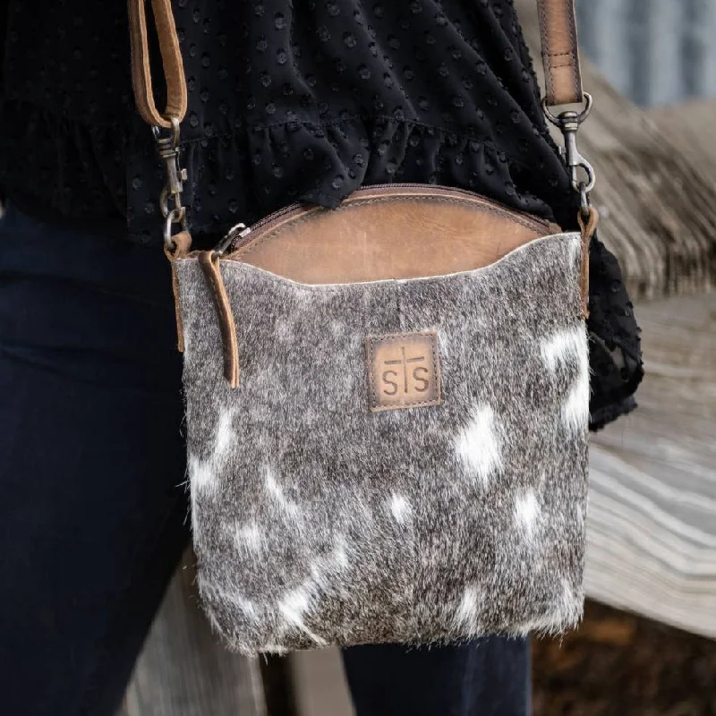 Elegant women's bags with long straps and minimalist design for versatile styling options-STS Ranchwear Cowhide Josie Crossbody Bag